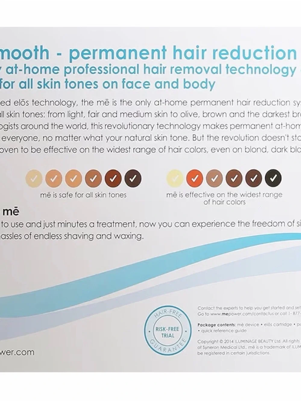 me smooth At-Home Hair Reduction Device in White and Black